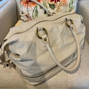 Hobo International Oyster Escape Large Leather Satchel Bag  NWOT